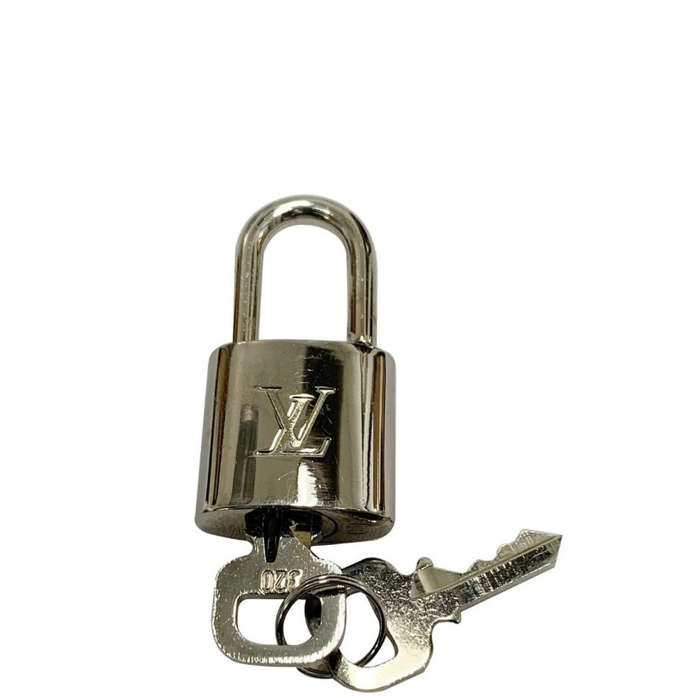 LOUIS VUITTON PADLOCK AND 2 KEYS SILVER BAG CHARM